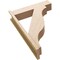 Ekena Millwork 7 1/2-in W x 30-in D x 42-in H Funston Block Rough Cedar Woodgrain TimberThane Outlooker, Primed Tan OUTUR075X30X42FST44RCPR - alternate 5